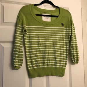 Abercrombie 3/4 Sleeve striped sweater